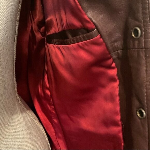 🦄RARE 70s Vintage Pierre Desmarais VOYAGEUR Genuine Brown Leather Jacket - Picture 10 of 13